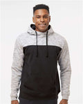 Men's Mélange Fleece Colorblocked Hooded Sweatshirt